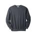 Men's Big & Tall Fleece Crewneck Sweatshirt by KingSize in Heather Charcoal (Size 3XL)