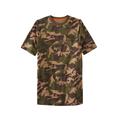 Men's Big & Tall Heavyweight Longer-Length Pocket Crewneck T-Shirt by Boulder Creek in Olive Camo (Size XL)