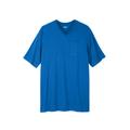 Men's Big & Tall Shrink-Less™ Lightweight Longer-Length V-neck T-shirt by KingSize in Royal Blue (Size 9XL)