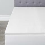 2" Memory Foam Mattress Topper with Cover by BrylaneHome in Off White (Size TWIN)