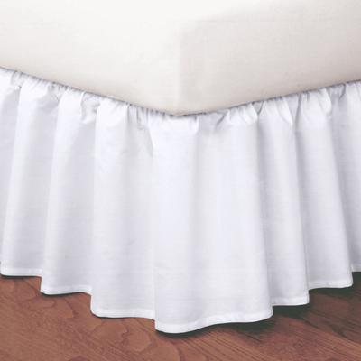 Magic Ruffle Bedskirt by BrylaneHome in Ivory (Size QUEEN)