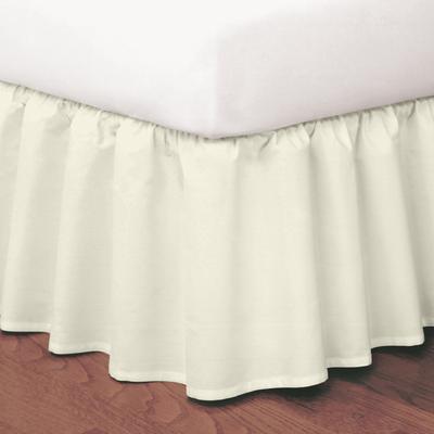 Magic Ruffle Bedskirt by BrylaneHome in White (Size TWIN)