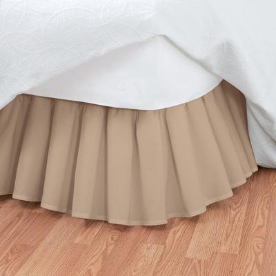 Magic Ruffle Bedskirt by BrylaneHome in Mocha (Size FULL)