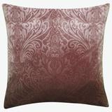 Embossed Panne Velvet Decorative Pillow by Levinsohn Textiles in Thistle