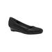 Women's Lauren Leather Wedge by Trotters® in Black Suede Patent (Size 6 M)
