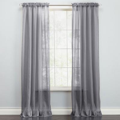 BH Studio Sheer Voile Rod-Pocket Panel Pair by BH Studio in Slate (Size 120