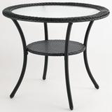 Roma All-Weather Resin Wicker Bistro Table by BrylaneHome in Black Patio Furniture