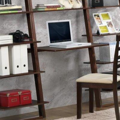 Arlington Wall Shelf with Desk by 4D Concepts in Cappuccino