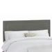 Velvet with Brass Nailhead Trim Queen Headboard by Skyline Furniture in Pewter