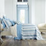 Florence Oversized Bedspread by BrylaneHome in Blue Stripe (Size QUEEN)