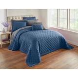 BH Studio Reversible Quilted Bedspread by BH Studio in Blue Smoke Dark Gray (Size QUEEN)