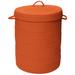 Solid Texture Hamper with Lid by Colonial Mills in Orange (Size 16X16X20)