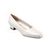 Women's Doris Leather Pump by Trotters® in White Pearl Leather (Size 8 M)