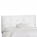 Roscoe Tufted Headboard by Skyline Furniture in Twill White (Size TWIN)