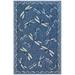 Liora Manne Carmel Dragonfly Indoor/Outdoor Rug 23"X7'6" by Brylane Home in Navy (Size 6'6" X 9'4")