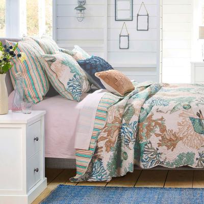 Atlantis Quilt Set by Greenland Home Fashions in Jade (Size TWIN)