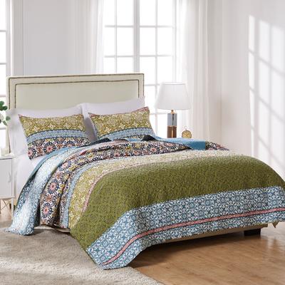 Shangri-La Quilt Set by Greenland Home Fashions in Jade (Size FL/QUE)