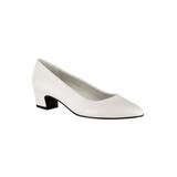 Wide Width Women's Prim Pump by Easy Street® in White (Size 8 1/2 W)