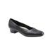 Women's Doris Leather Pump by Trotters® in Black Leather (Size 6 M)