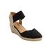 Extra Wide Width Women's The Abra Espadrille by Comfortview in Black (Size 12 WW)