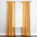 Wide Width BH Studio Sheer Voile Tab-Top Panel by BH Studio in Gold (Size 60" W 95" L) Window Curtain