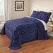 Georgia Chenille Bedspread by BrylaneHome in Blue (Size KING)