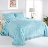 Chenille Bedspread by BrylaneHome in Aqua (Size FULL)