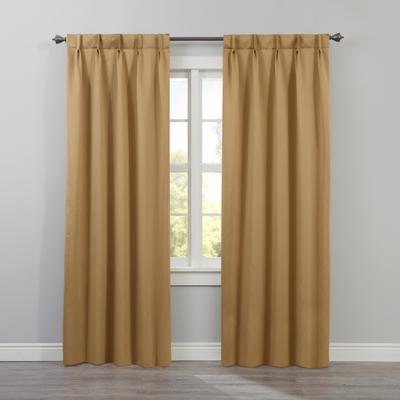 Wide Width BH Studio Room-Darkening Pinch Pleat Panel by BH Studio in Gold (Size 35