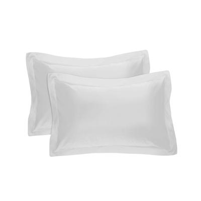 Fresh Ideas Poplin Tailored 2-Pack Black Pillow Sham by Levinsohn Textiles in White (Size STANDARD)