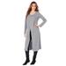 Plus Size Women's Front-Slit Ultra Femme Tunic by Roaman's in Medium Heather Grey (Size M) Long Sleeve Shirt