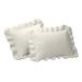 2-Pack Ruffled 65/35 Poly/Cotton Shams by Levinsohn Textiles in Ivory (Size KING)