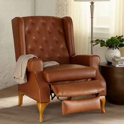 400 lbs. Weight Capacity Queen Ann Recliner by BrylaneHome in Camel Chair (400 lb. capacity)