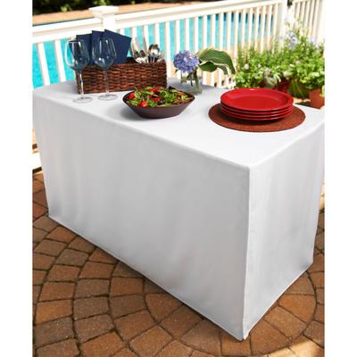 Fresh Ideas Table Cover for Folding Table by Levinsohn Textiles in White (Size 4')
