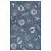 Liora Manne Carmel Shells Indoor/Outdoor Rug Aqua 23"X7'6" by Brylane Home in Navy (Size 7'10"X9'10")