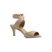 Wide Width Women's Soncino Sandals by J. Renee® in Nude Nappa (Size 7 1/2 W)
