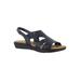 Extra Wide Width Women's Bolt Sandals by Easy Street® in Navy (Size 7 WW)
