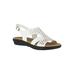 Extra Wide Width Women's Bolt Sandals by Easy Street® in White (Size 7 WW)