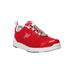 Extra Wide Width Women's TravelWalker II Sneaker by Propet® in Red Mesh (Size 8 1/2 WW)