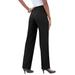 Plus Size Women's Classic Bend Over® Pant by Roaman's in Black (Size 26 T) Pull On Slacks