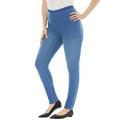 Plus Size Women's Skinny-Leg Comfort Stretch Jean by Denim 24/7 in Light Stonewash Sanded (Size 26 W) Elastic Waist Jegging