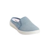 Extra Wide Width Women's The Camellia Slip On Sneaker Mule by Comfortview in Light Denim (Size 10 1/2 WW)