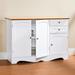 Country Kitchen Buffet by BrylaneHome in White Honey Storage Table