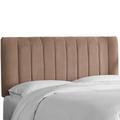 Wesley Channel Seam Headboard by Skyline Furniture in Velvet Cocoa (Size QUEEN)