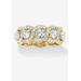 Yellow Gold over Sterling Silver Eternity Bridal Ring Cubic Zirconia by PalmBeach Jewelry in Gold (Size 6)