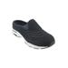 Wide Width Women's The Traveltime Slip On Mule by Easy Spirit in Black Mesh (Size 8 1/2 W)