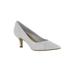 Extra Wide Width Women's Wow Pump by Bella Vita® in White Kid Leather (Size 8 1/2 WW)