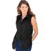 Plus Size Women's Sleeveless Kate Big Shirt by Roaman's in Black (Size 26 W) Button Down Shirt Blouse