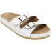 Extra Wide Width Women's The Maxi Slip On Footbed Sandal by Comfortview in White (Size 9 WW)