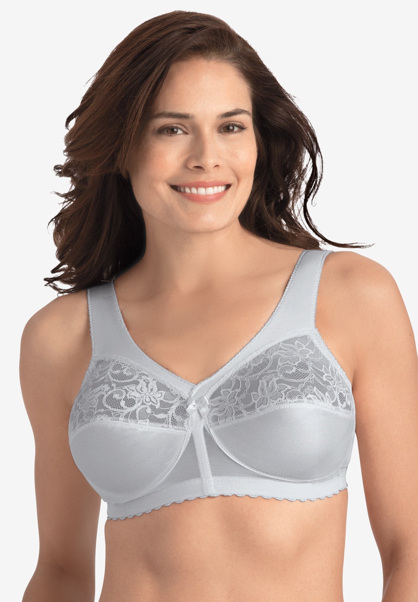 Plus Size Women's Glamorise® Magic Lift® Support Wireless Bra 1000 by Glamorise in Soft Gray (Size 40 I)