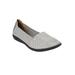 Extra Wide Width Women's The Bethany Slip On Flat by Comfortview in Pewter (Size 11 WW)